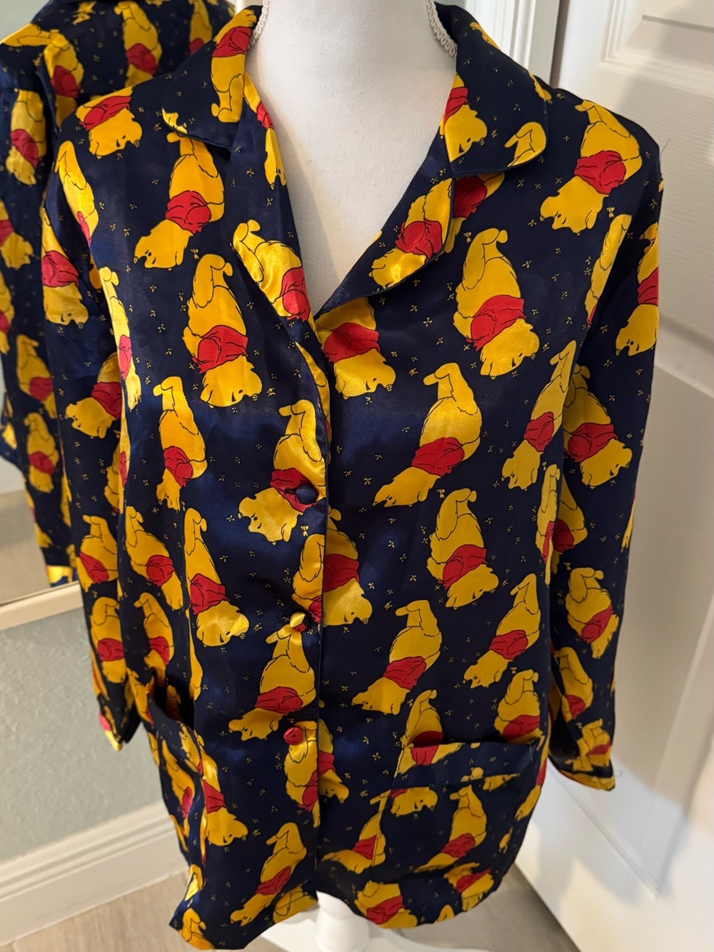Vintage Liz Claiborne Winnie the Pooh Button Shirt XL Disney